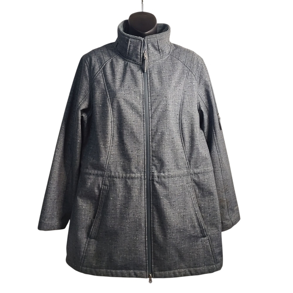 Free Country Women's Gray Fleece Lined ZIP Up Jacket Sz Large